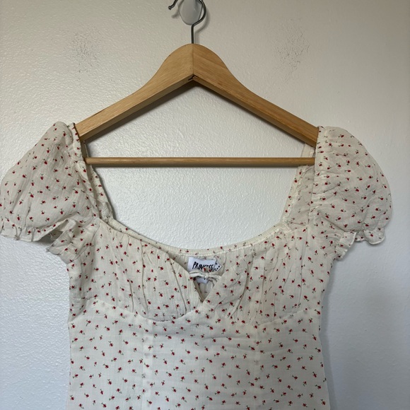 Princess Polly Natalina White Rose Floral Mini Dress Sundress Summer Size 4 - Picture 4 of 13